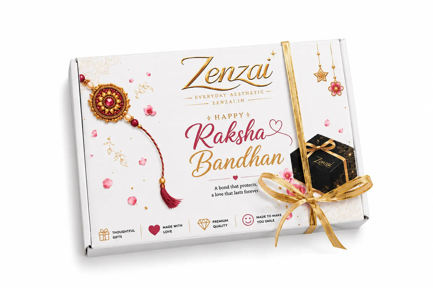 Zenzai Premium Raksha Bandhan Gift Hamper for Sister | Kashmiri Watch, Necklace, Kada, Earrings, Jhumka Box & Chocolates